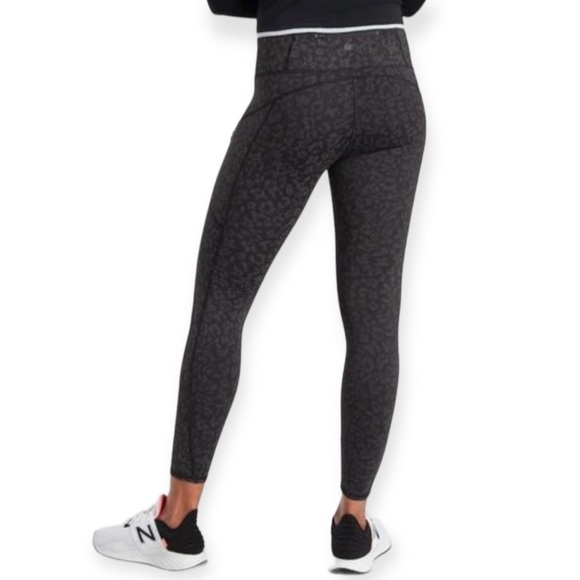 Athleta Rainier Printed Lynx Reflective Tights Black Small - Picture 8 of 11
